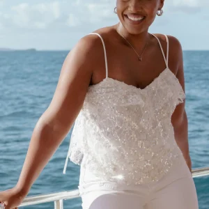 Zinnia Sequins Sleeveless Top